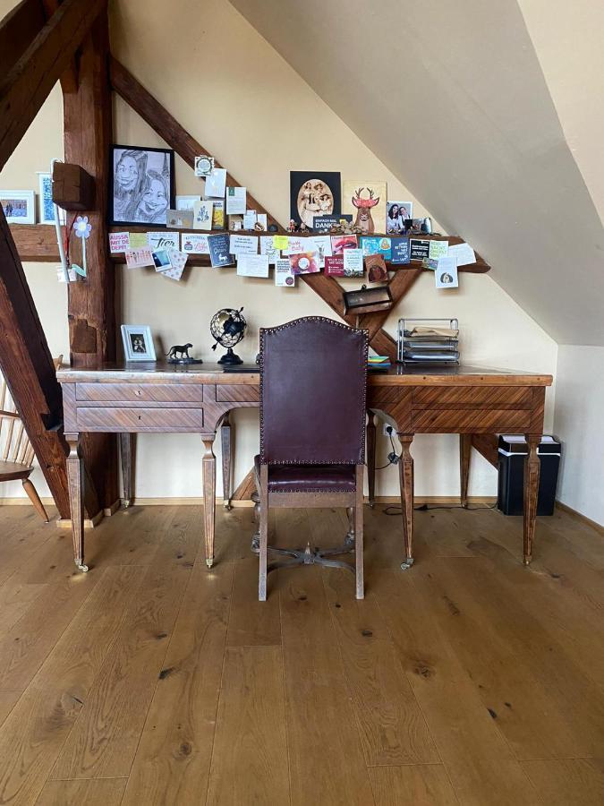 Altbauwohnung Mit Fachwerk Anif Esterno foto